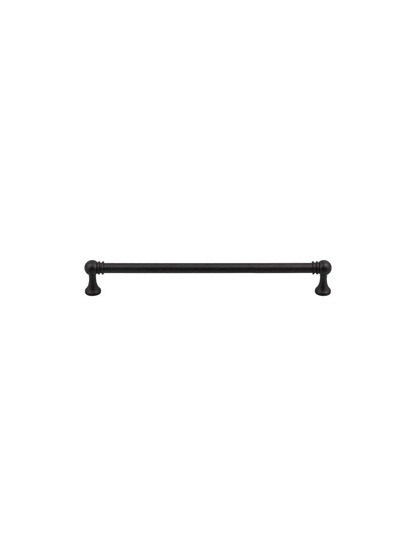 Kara Cabinet Pull - 8 13/16 inch Center-to-Center in Flat Black.